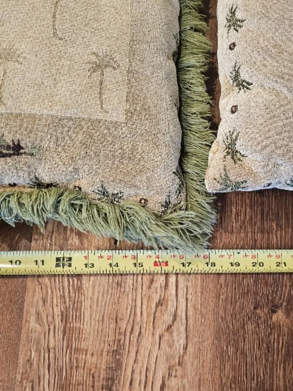 2 Soft Chenille Decor Pillow Pillows Palm Tree Tropical Coconut Beach Sea Ocean